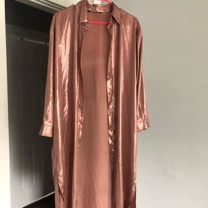 Zara pink shimmery shirt sz Small